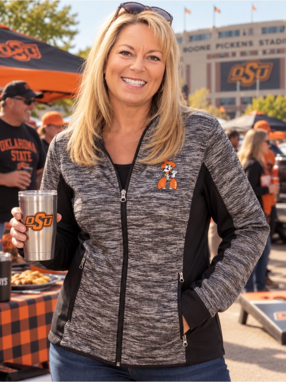 Oklahoma State Cowboys G-III Carl Banks Jacket Women’s XL OSU Full Zip